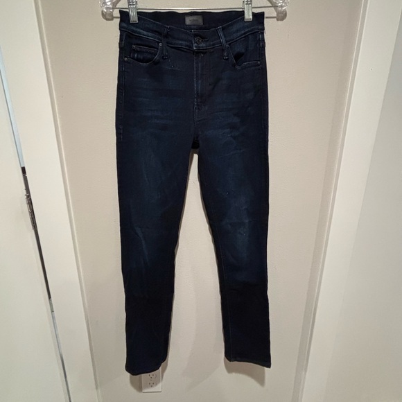MOTHER The Mid Rise Dazzler Ankle Dark Blue Ankle Jeans 26 - Picture 1 of 9